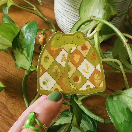 Woodland Quilt Frog Sticker