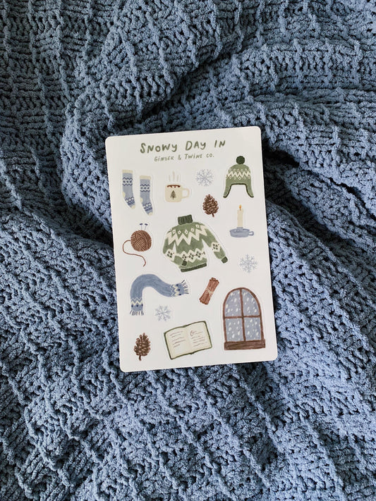 Snowy Day In Sticker Sheet