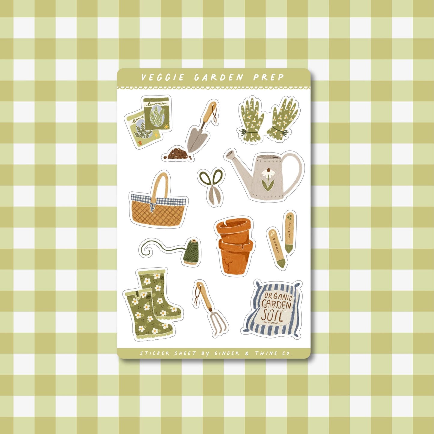 Veggie Garden Prep Sticker Sheet