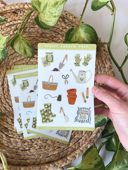 Veggie Garden Prep Sticker Sheet