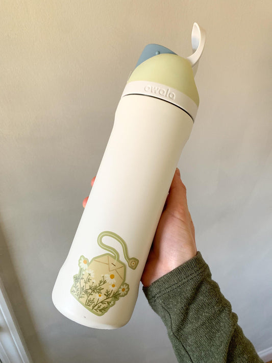 Floral Chamomile Tea Bag Sticker
