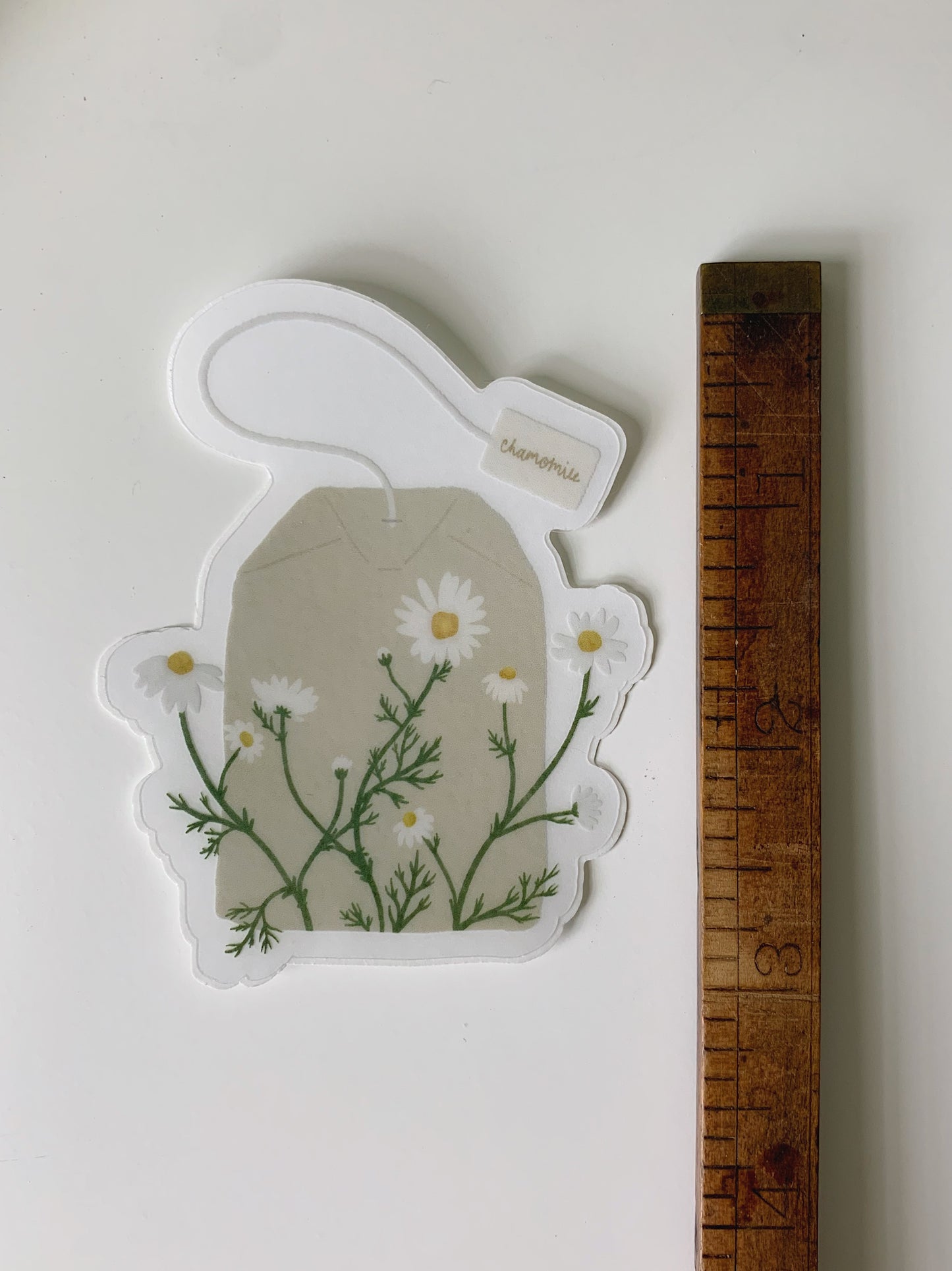 Floral Chamomile Teabag Sticker