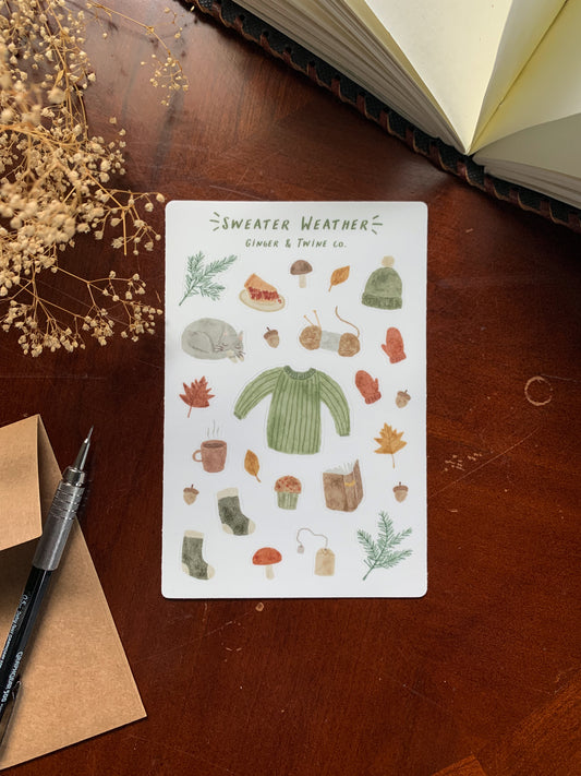 Sweater Weather Sticker Sheet