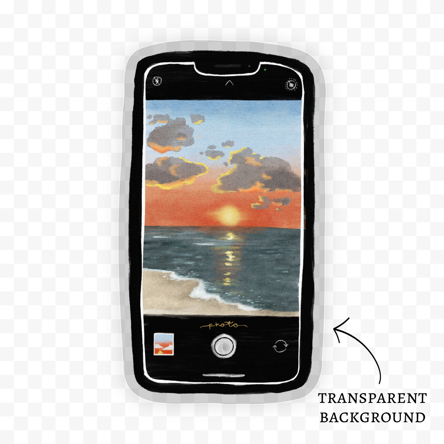 iPhone Sunset Sticker