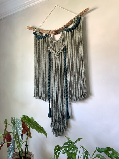 Sage & Blue Macrame Wall Hanging