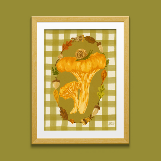 Digital Chanterelle Portrait Print