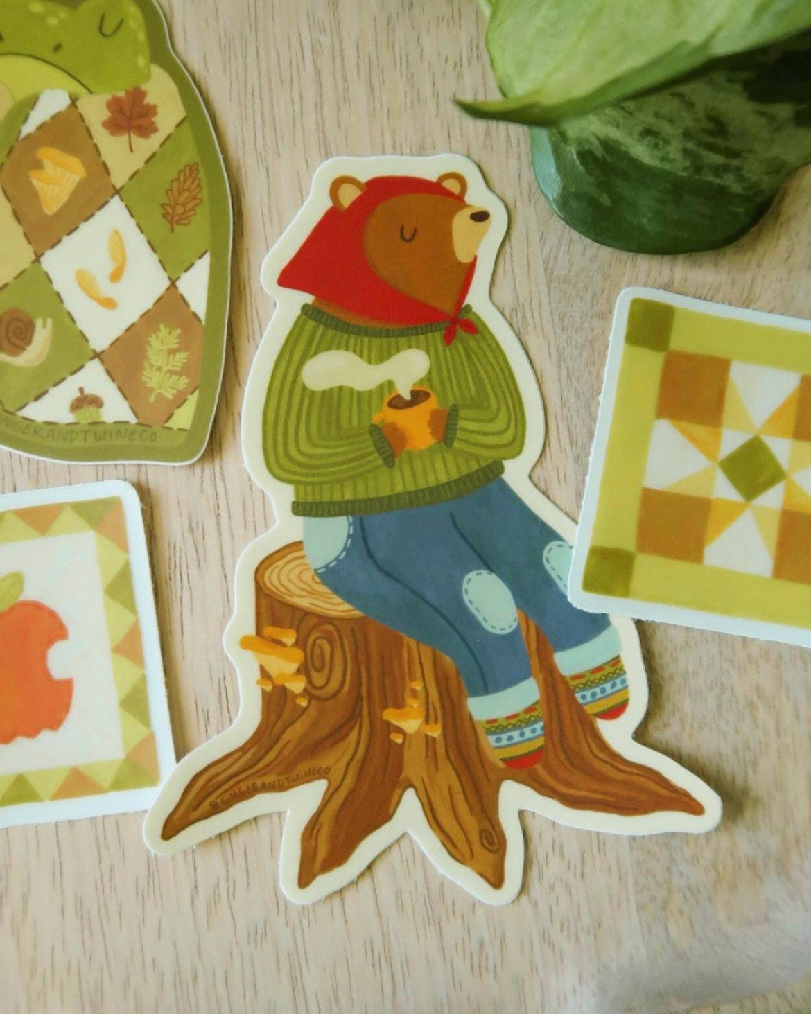 Stump Bear Sticker