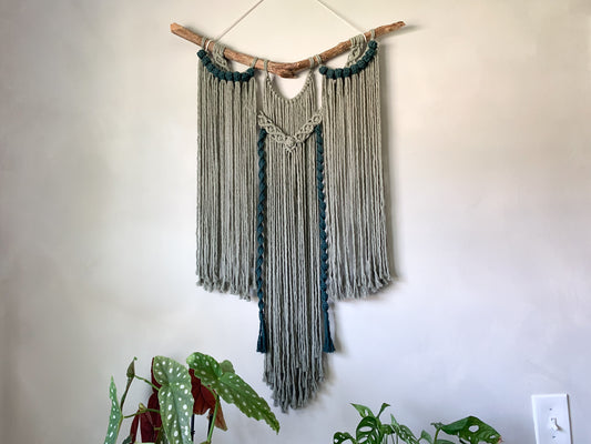 Sage & Blue Macrame Wall Hanging