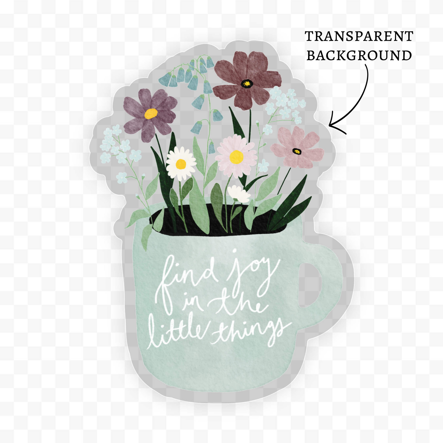 Wildflower Mug Sticker