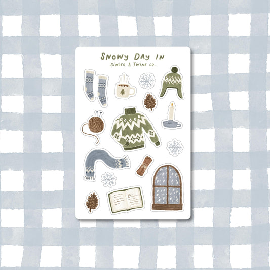 Snowy Day In Sticker Sheet