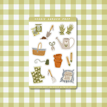 Veggie Garden Prep Sticker Sheet