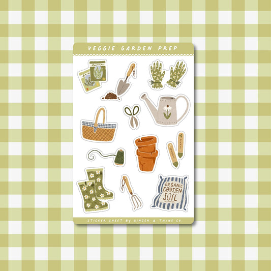 Veggie Garden Prep Sticker Sheet