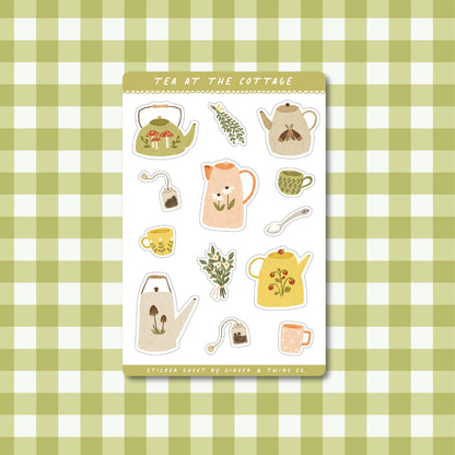 Tea at the Cottage Sticker Sheet