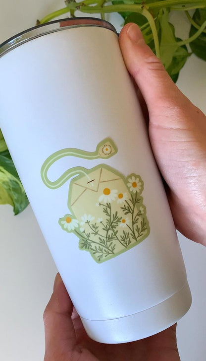 Floral Chamomile Tea Bag Sticker