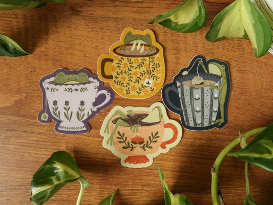 Teacup Froggy Stickers