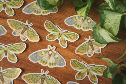 Botanical Moths Sticker Pack