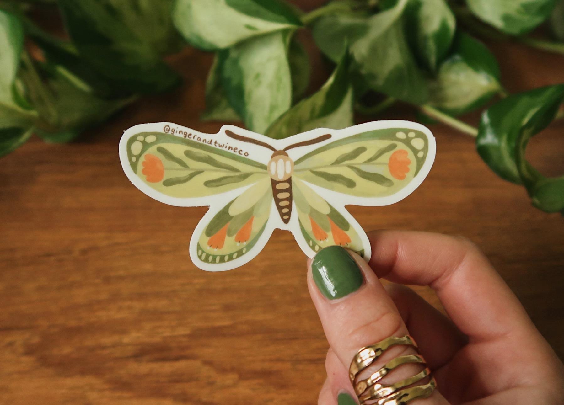 Botanical Moths Sticker Pack