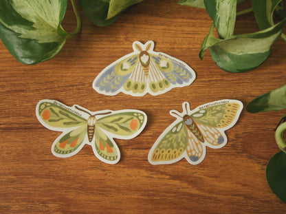 Botanical Moths Sticker Pack
