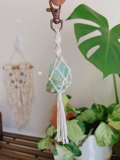 Macrame Crystal Keychain