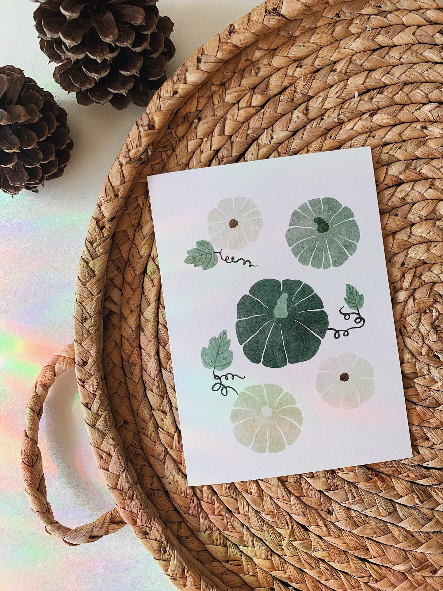 Neutral Pumpkins Greeting Card