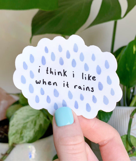 When it Rains Sticker